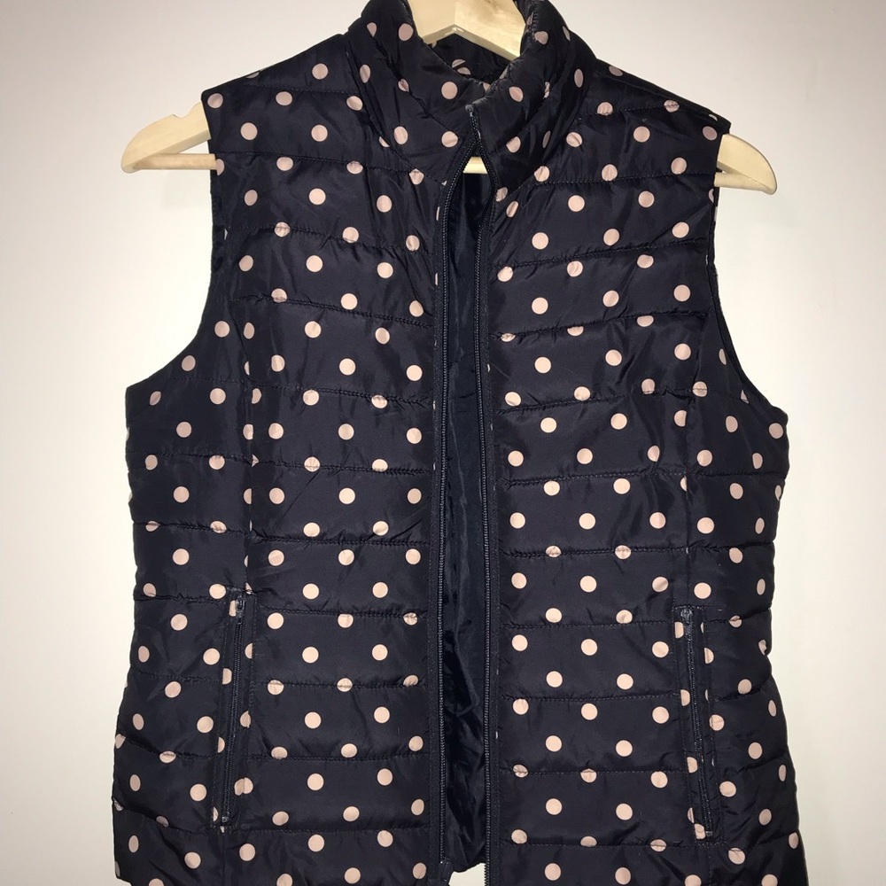LOFT Polka Dot Puffer Vest